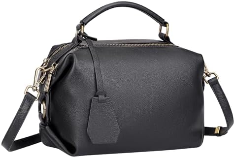 Over Earth Genuine Leather Crossbody Bag for Women - Small Top Handle Handbag, Perfect for Everyday Use, Stylish and Dur