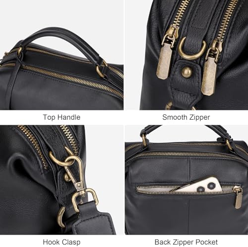 Over Earth Genuine Leather Crossbody Bag for Women - Small Top Handle Handbag, Perfect for Everyday Use, Stylish and Dur